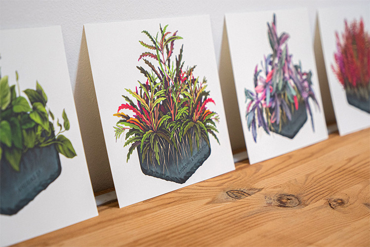 All prints lined up