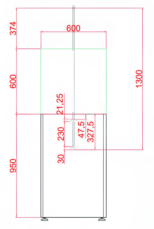 Beispiel eines Aufbaus des Cabinet Stands