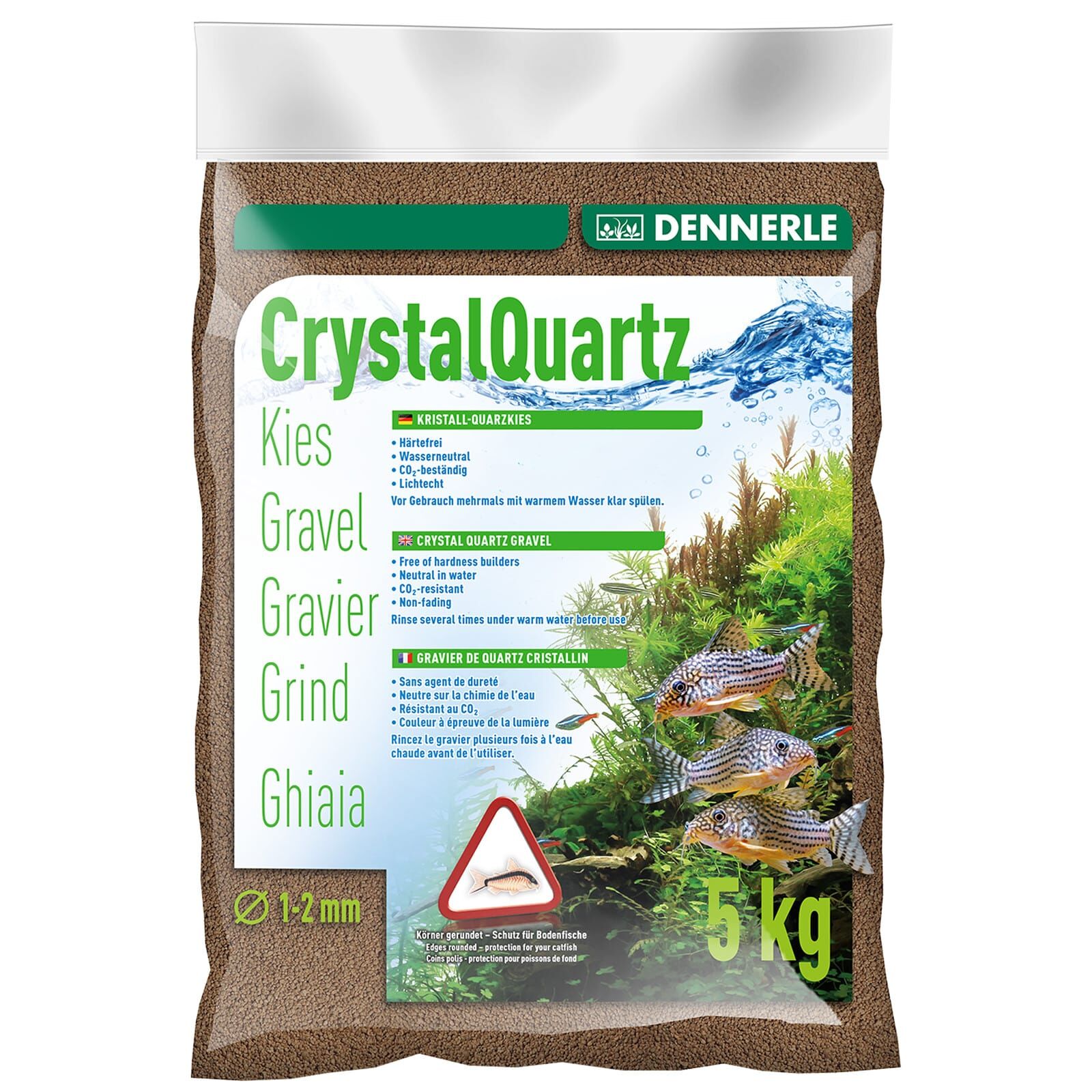 Dennerle - Crystal Quartz Gravel - dark brown