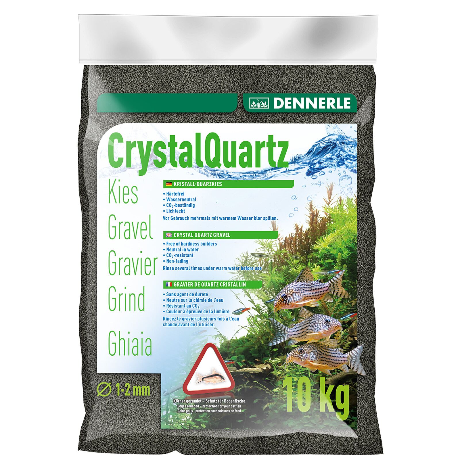 Dennerle - Crystal Quartz Gravel - Diamond black