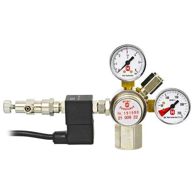 Hiwi - Druckminderer + SV + RV + Adapter for Sodastream Cylinder
