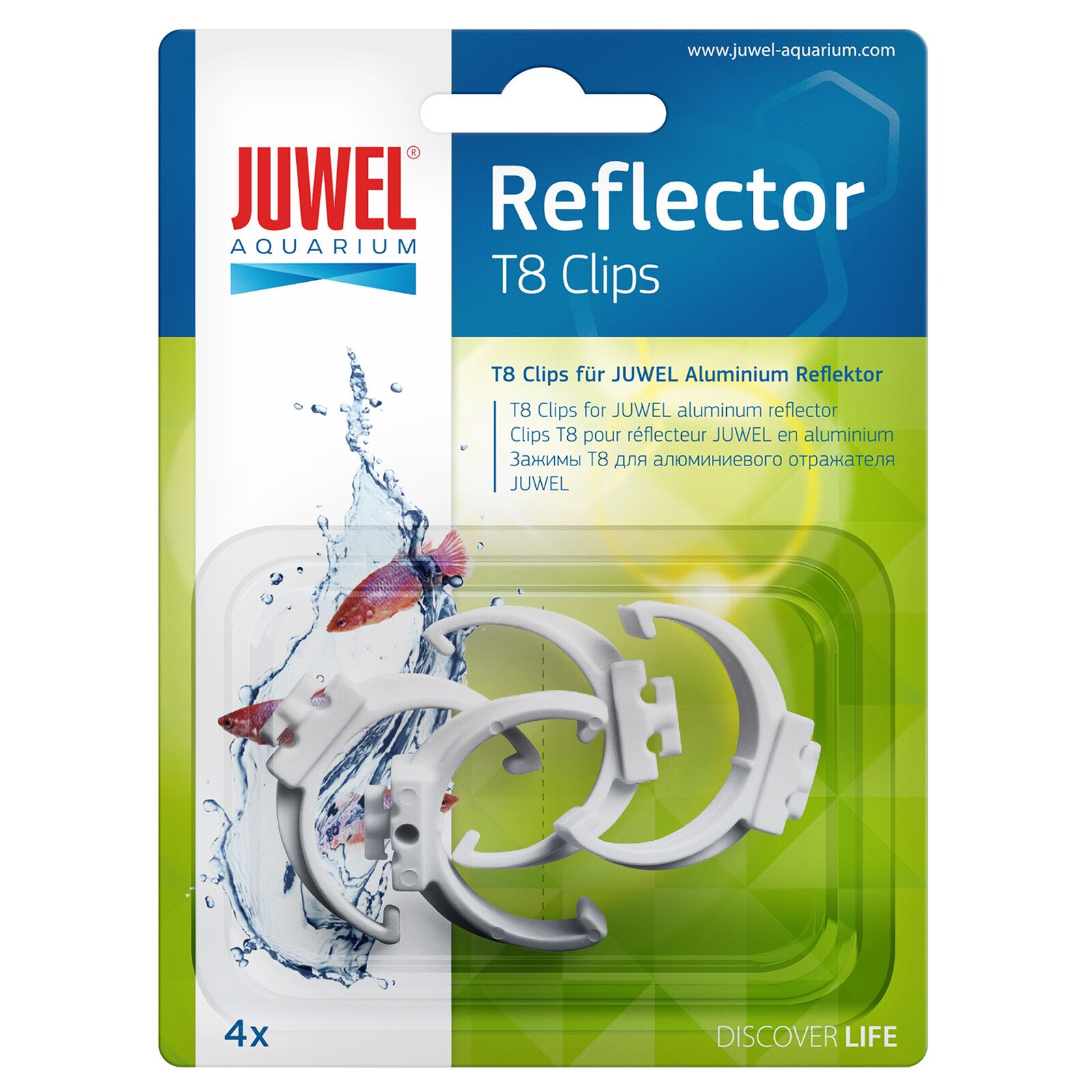 Juwel - Reflector Clips - T5 &amp; T8 - 4x