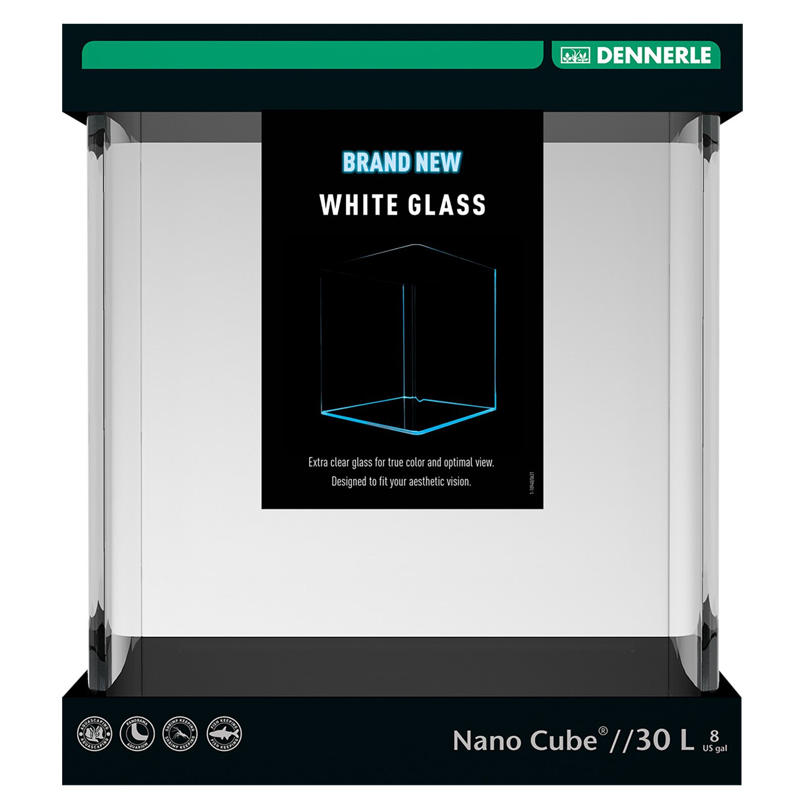 Dennerle - Nano Cube White Glass