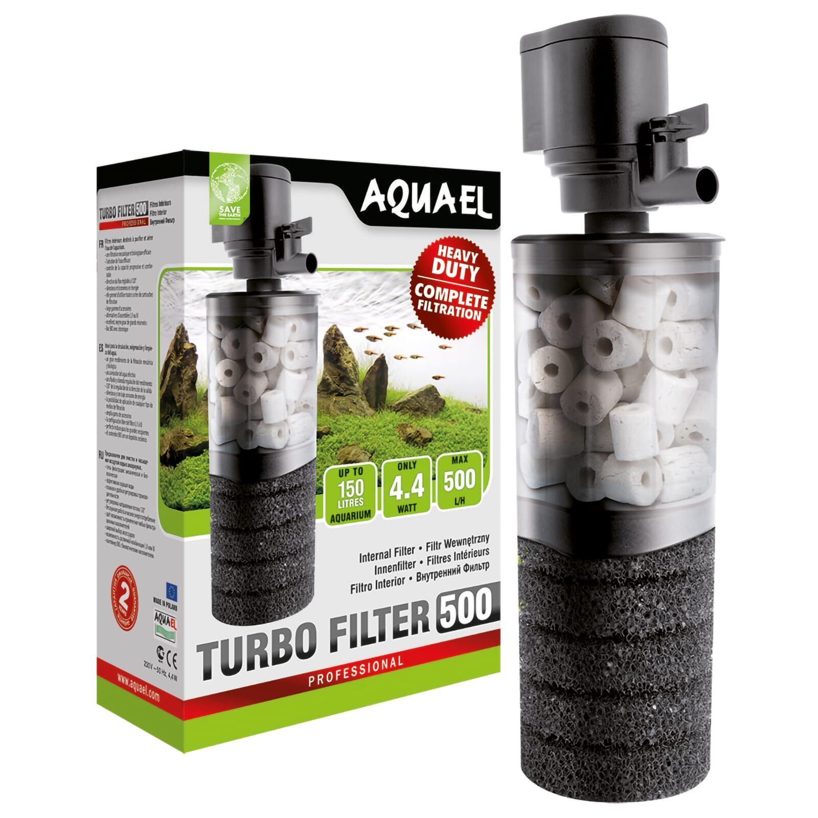 AQUAEL - Turbo Filtro 500 – 500 L/H - filtro interno