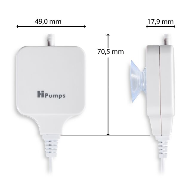 HiPumps - Nano Piezo - Air pump - Angular - white - 18l/h