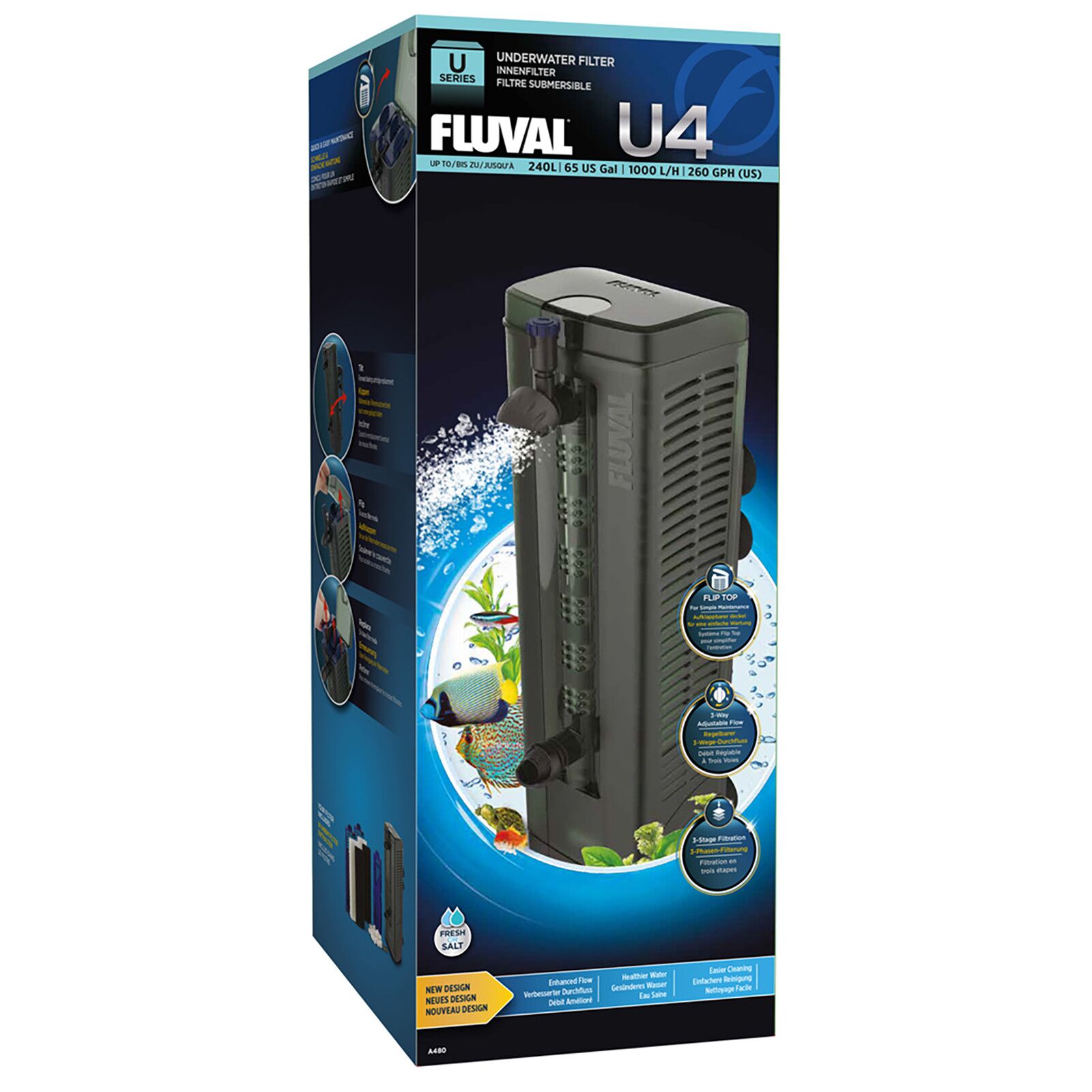 170g compatible Biomax policarbonato Cartuchos 4 x Compatible Fluval U3 espumas 