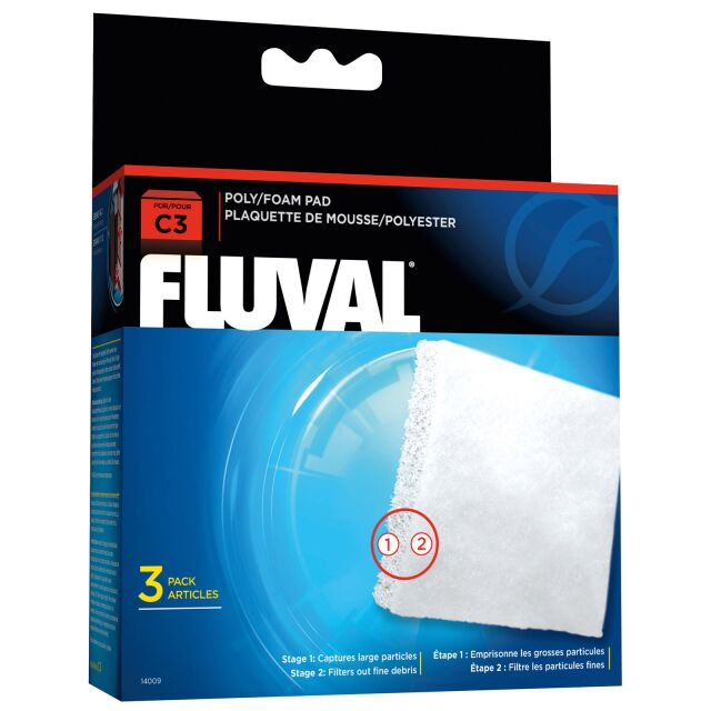 Fluval - Foam/Poly Cartridge 3pcs