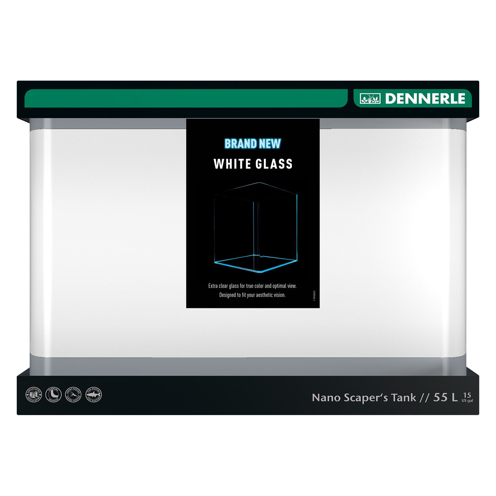 Dennerle - Scaper's Tank White Glass