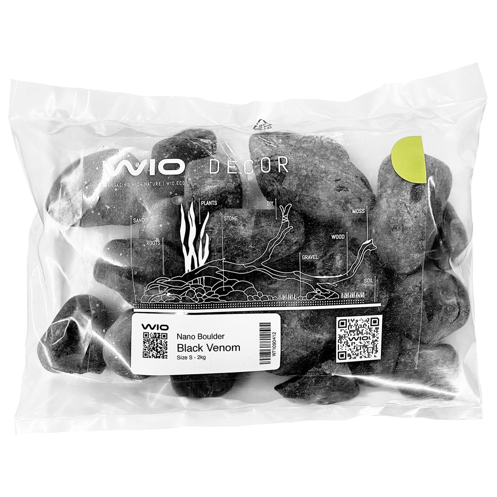 WIO - Decor-NanoRocks - Black Venom Boulder