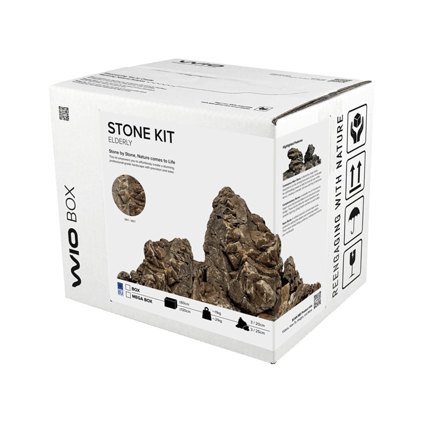 WIO - Stones - Elderly Stone - Mega Set 120 cm | Aquasabi
