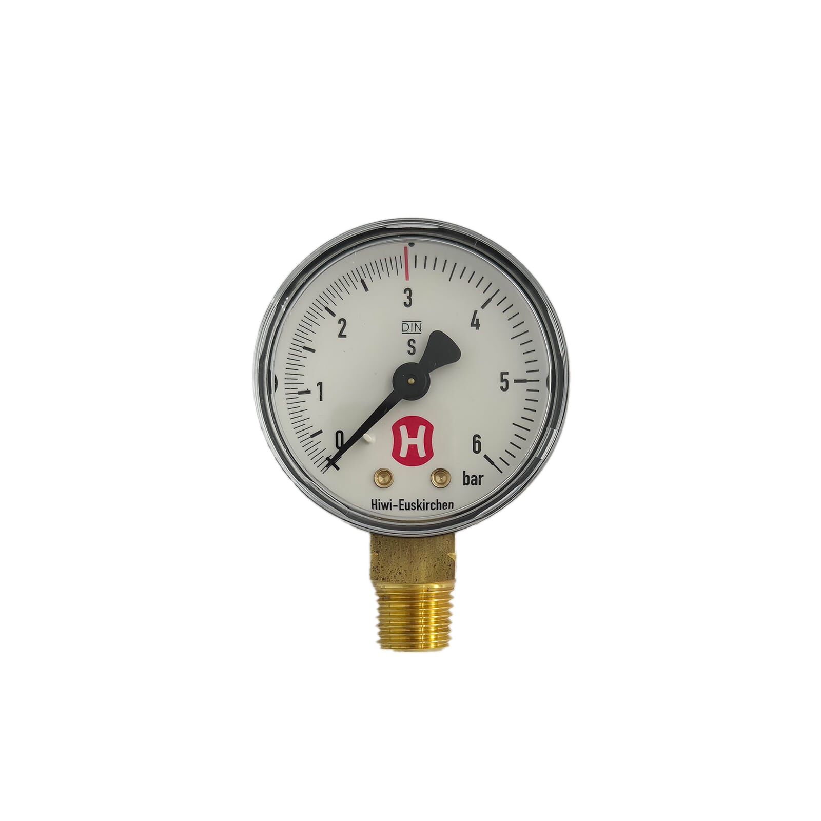 Hiwi - cylinder pressure gauge - for double guage pressure reducer - 6 bar