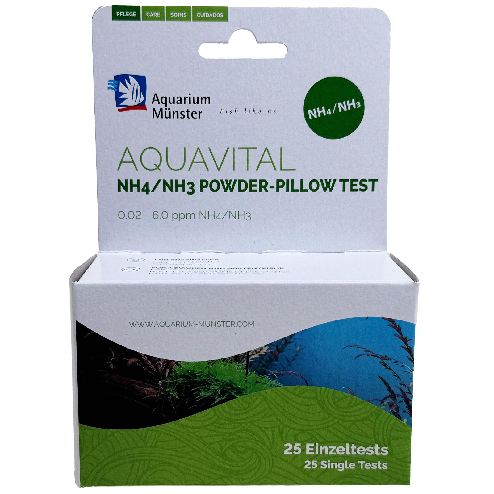 Aquarium M&uuml;nster - Aquavital - NH4/NH3 Powder-Pillow Tests