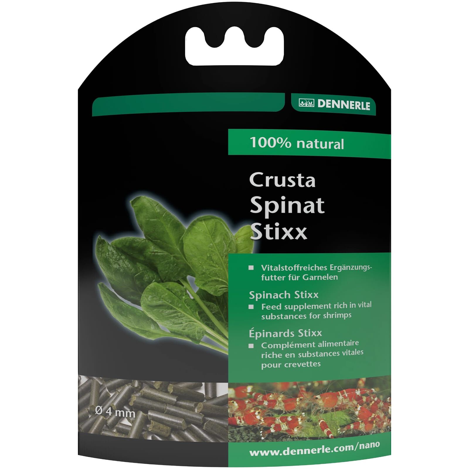 Dennerle - Crusta Spinach Stixx - 30 g